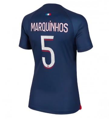 Paris Saint-Germain Marquinhos #5 Hjemmebanetrøje Dame 2023-24 Kort ærmer